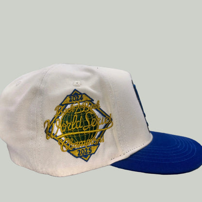 LA DODGERS 2025 BACK 2 BACK WORLD SERIES CREAM
