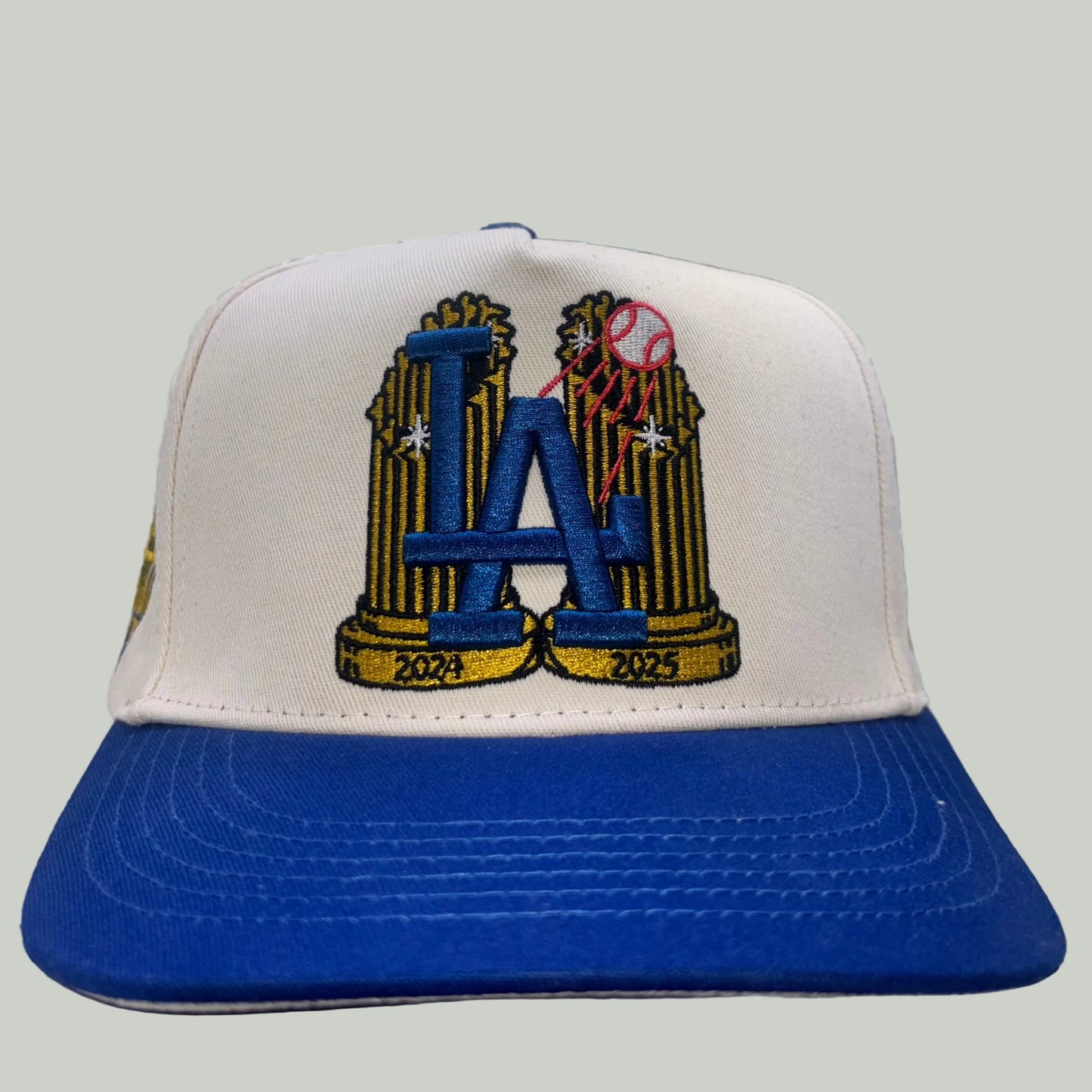 LA DODGERS 2025 BACK 2 BACK WORLD SERIES CREAM