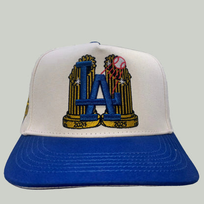 LA DODGERS 2025 BACK 2 BACK WORLD SERIES CREAM