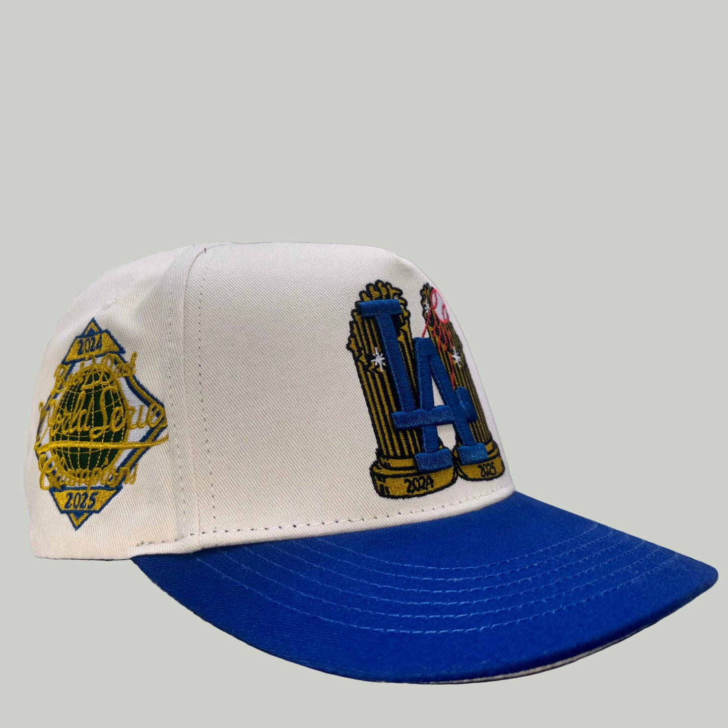 LA DODGERS 2025 BACK 2 BACK WORLD SERIES CREAM