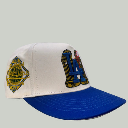 LA DODGERS 2025 BACK 2 BACK WORLD SERIES CREAM
