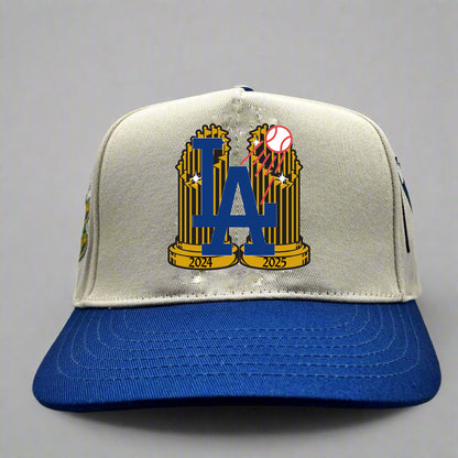LOS ANGELES DODGERS 2025 BACK 2 BACK WORLD SERIES CREAM