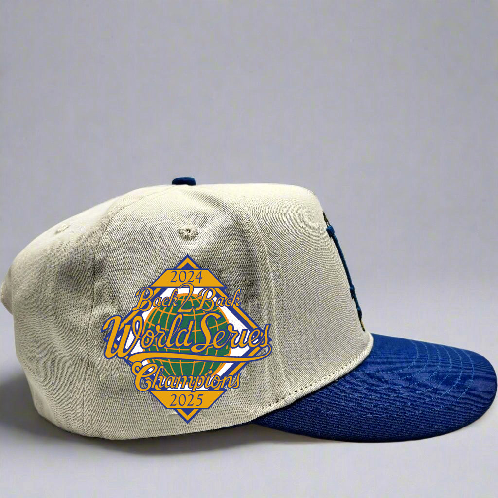 LOS ANGELES DODGERS 2025 BACK 2 BACK WORLD SERIES CREAM
